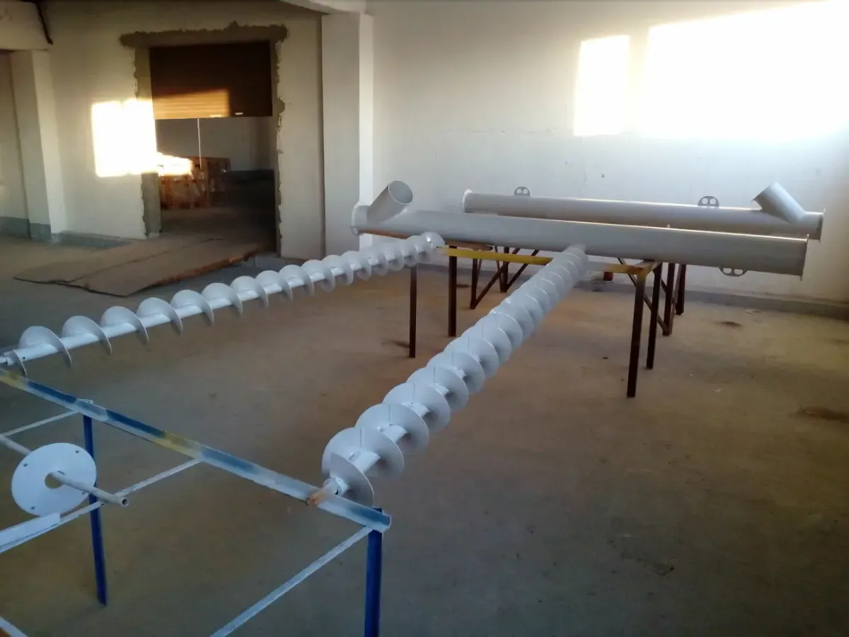 Шнек, винтовой конвейер 40т/час 6