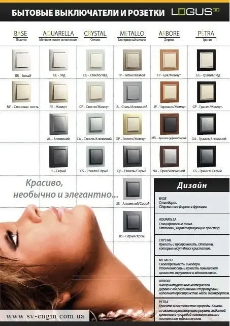 Выключатели и розетки Logus90 (Efapel, Португалия)