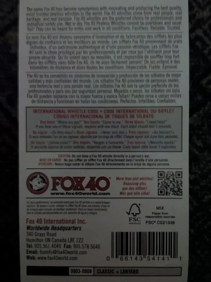 Свисток FOX 40' [Канада !] Разный 2