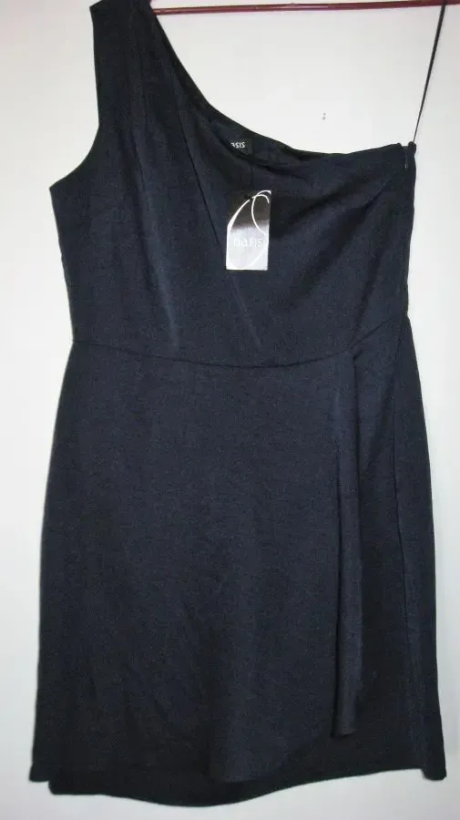 Вечернее синее платье, юбка-тюльпан с запахом Oasis