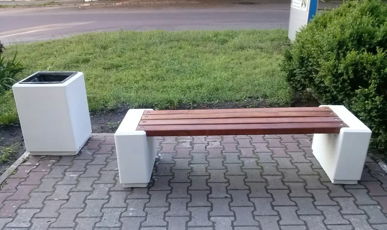 Урна квадратная бетонная 3