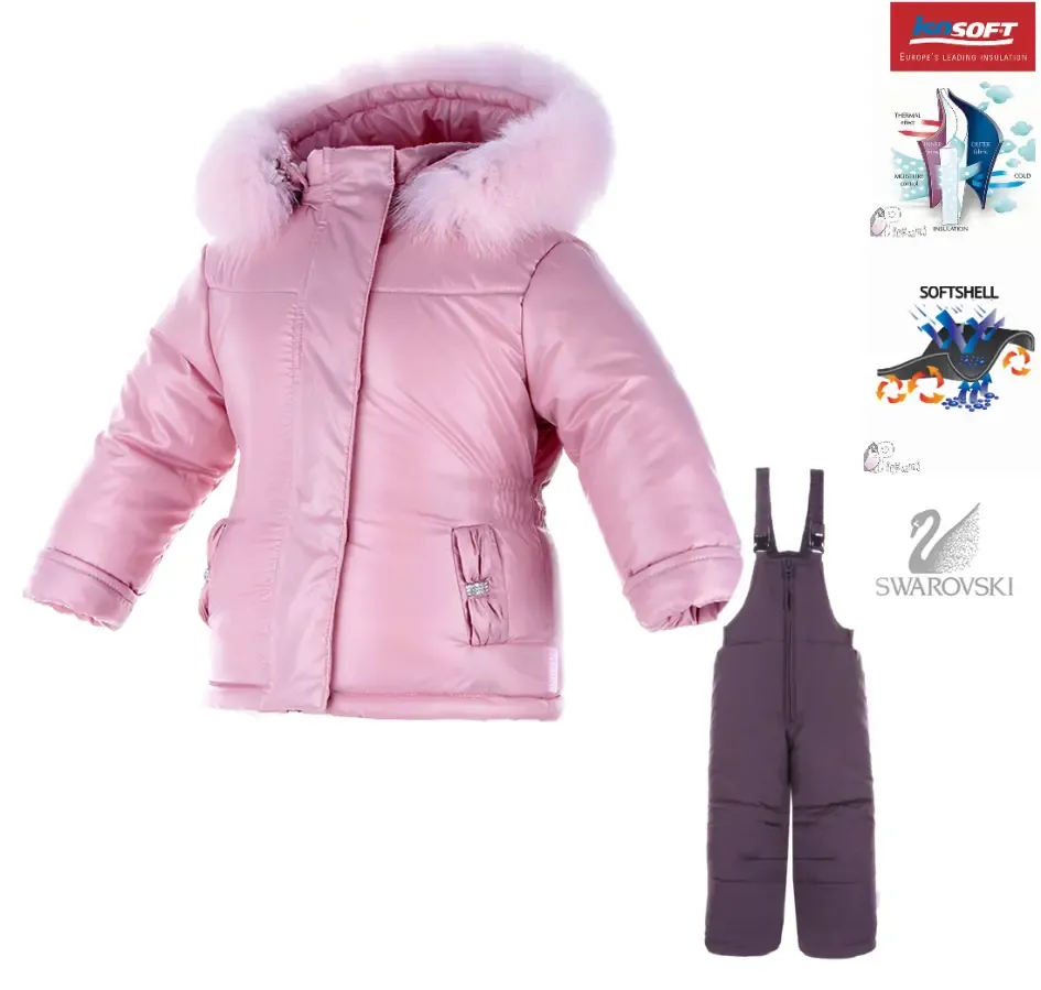 комплект Pastels pink натуральный мех