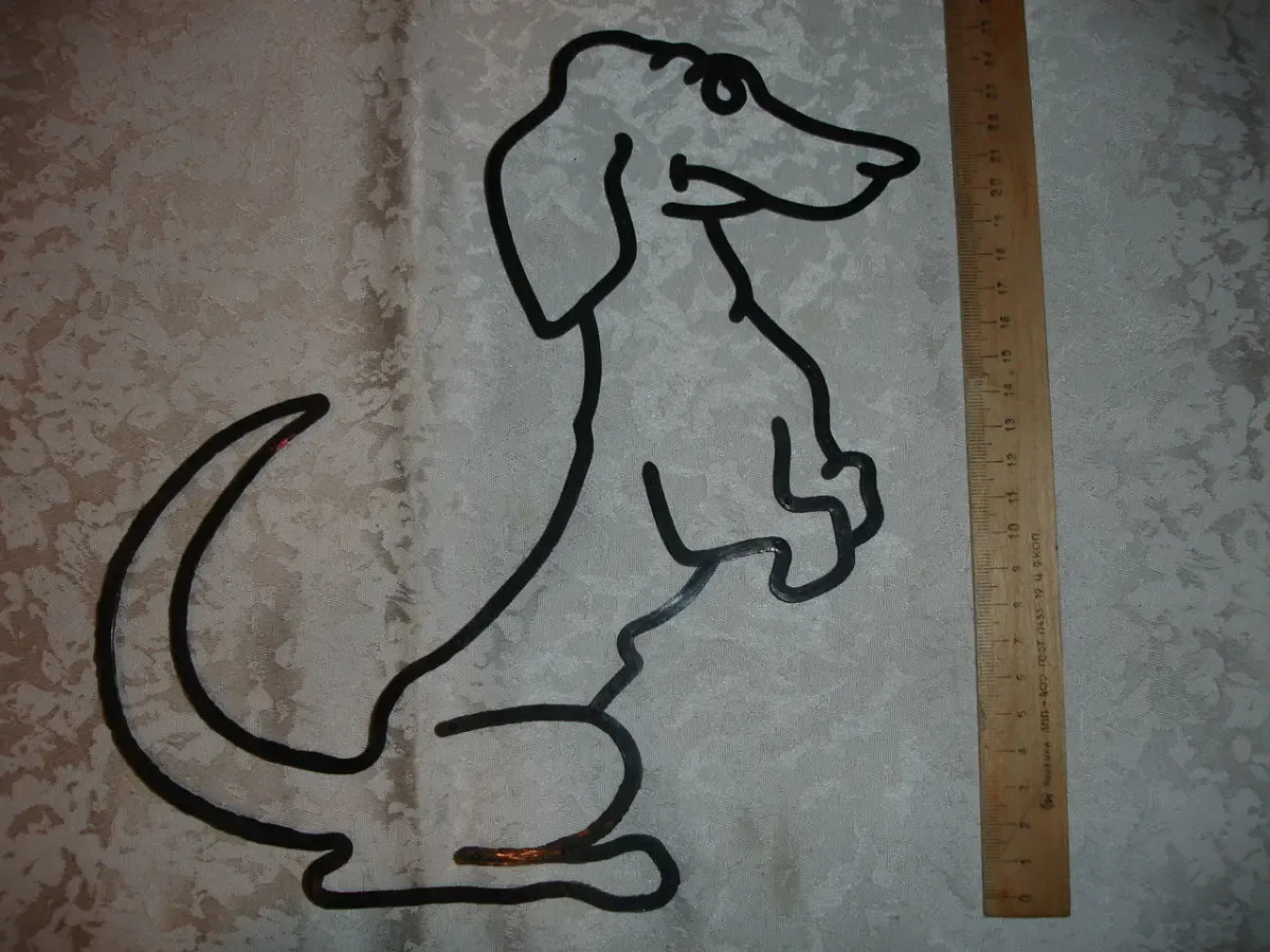 Сувенир/СУВЕНІР дротяний СОБАКА і ОЛЕНЯТКО. Настінний. РАРИТЕТ. 6