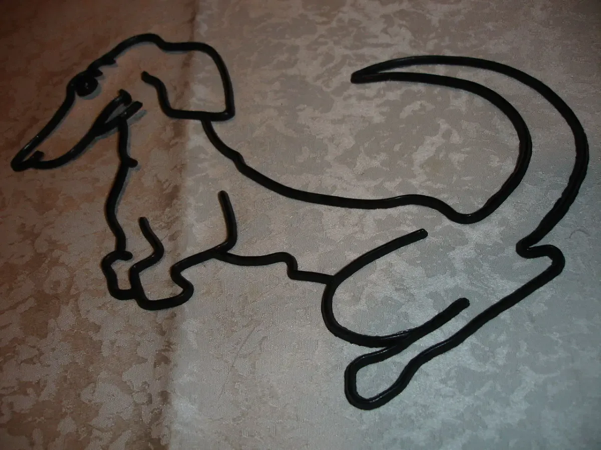 Сувенир/СУВЕНІР дротяний СОБАКА і ОЛЕНЯТКО. Настінний. РАРИТЕТ. 7