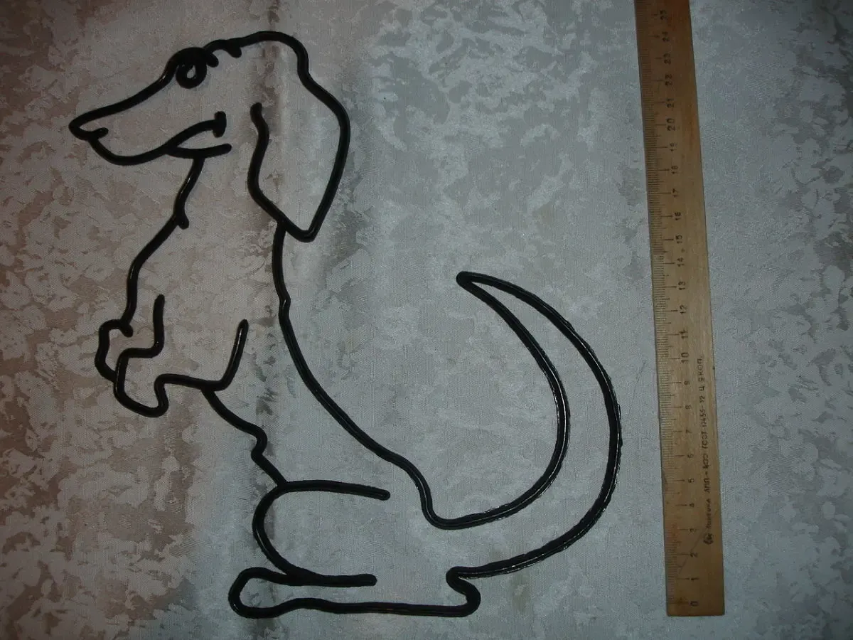 Сувенир/СУВЕНІР дротяний СОБАКА і ОЛЕНЯТКО. Настінний. РАРИТЕТ. 5