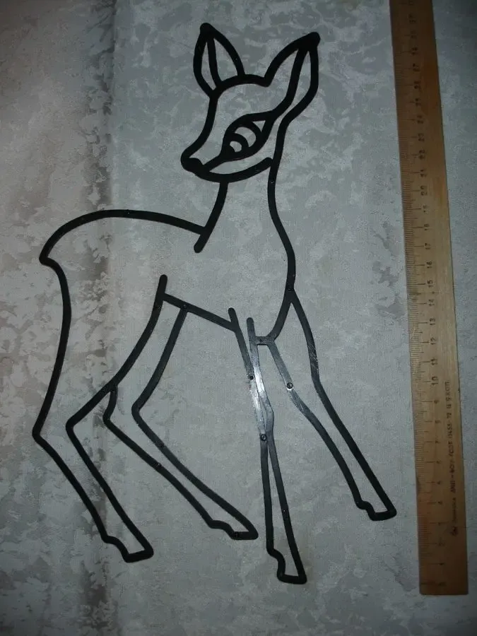 Сувенир/СУВЕНІР дротяний СОБАКА і ОЛЕНЯТКО. Настінний. РАРИТЕТ. 3