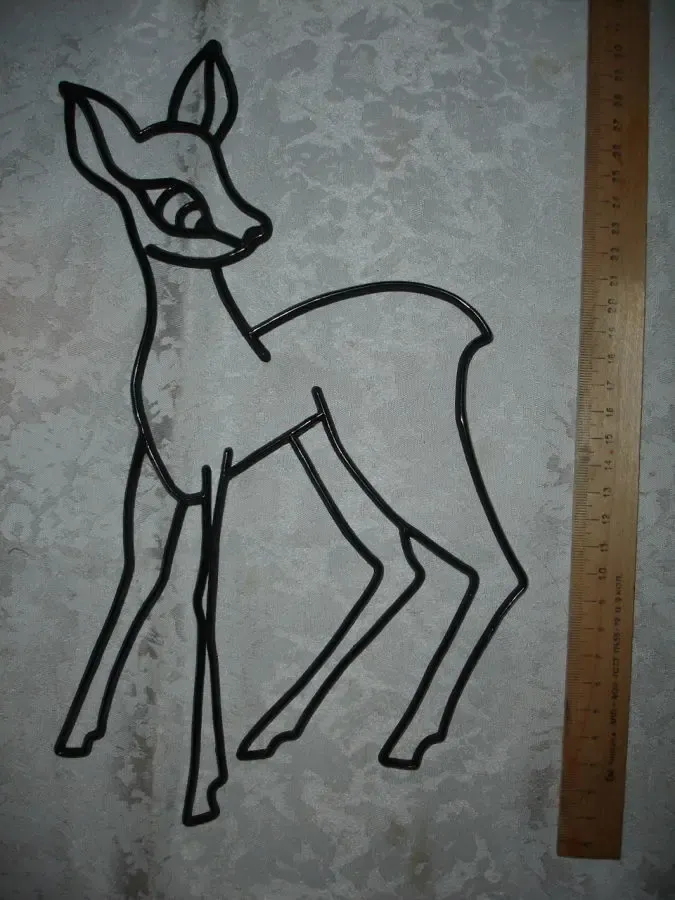 Сувенир/СУВЕНІР дротяний СОБАКА і ОЛЕНЯТКО. Настінний. РАРИТЕТ. 2