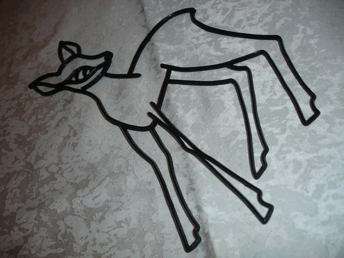 Сувенир/СУВЕНІР дротяний СОБАКА і ОЛЕНЯТКО. Настінний. РАРИТЕТ. 4
