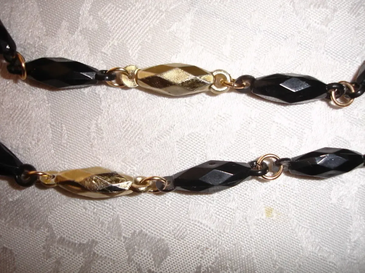 Бусы/намисто темно-синє (чорнильне), 70 см, пластмаса, раритет 4