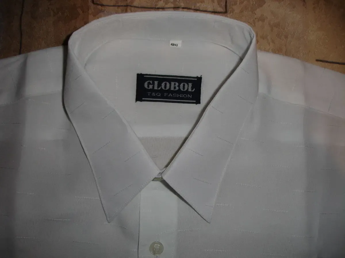 Рубашка/сорочка GLOBOL, біла, комір 42/43, нова, короткий рукав 2