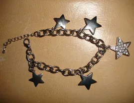 Браслет металевий жін. ЗІРКОВИЙ, під срібло, міцний, ефектний