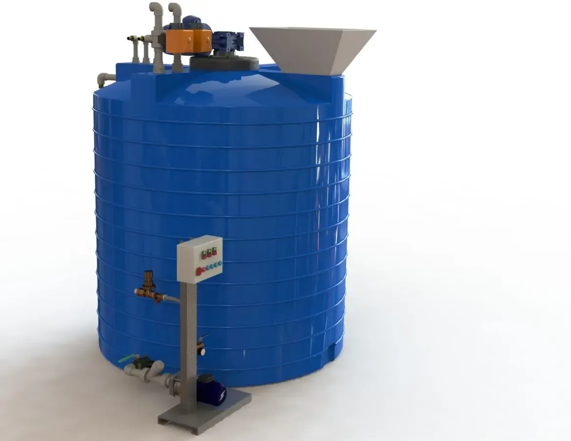 Мешалка с пластиковой емкостью 3000 л