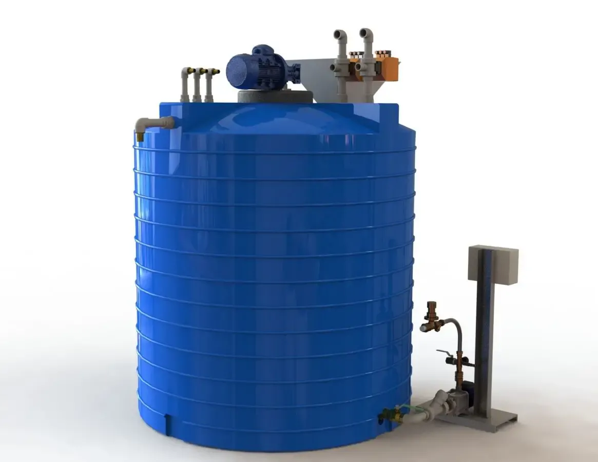 Мешалка с пластиковой емкостью 3000 л 3