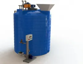 Мешалка с пластиковой емкостью 3000 л