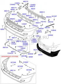 Бампер  задний для HYUNDAI SANTA FE 2008 г.в.