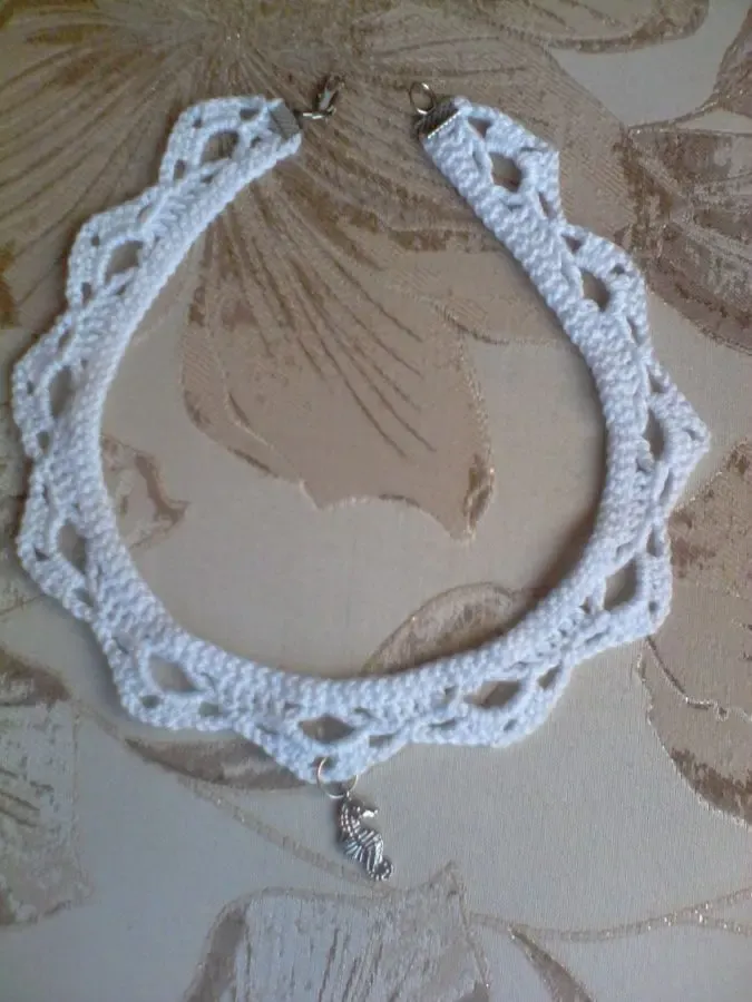 Чокер, вязаный крючком. 3