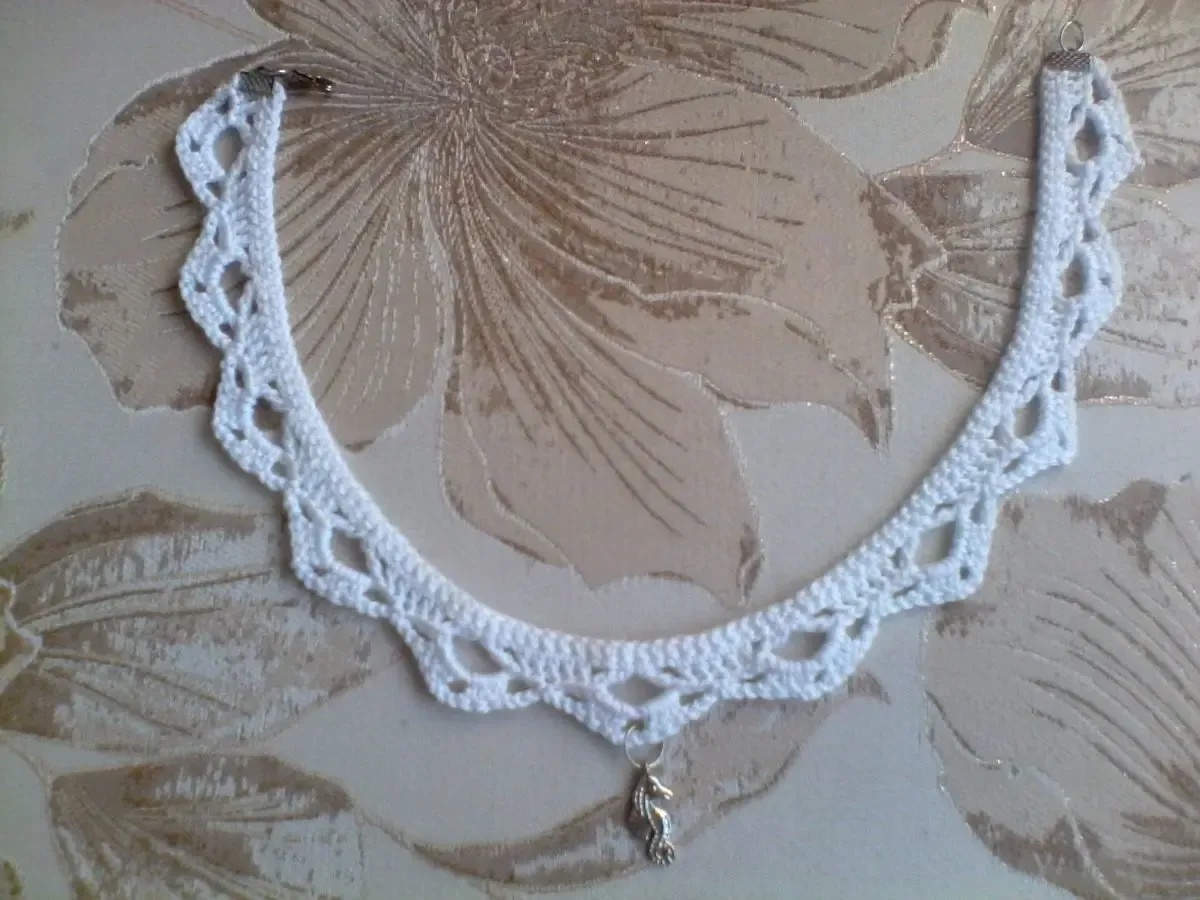 Чокер, вязаный крючком. 4