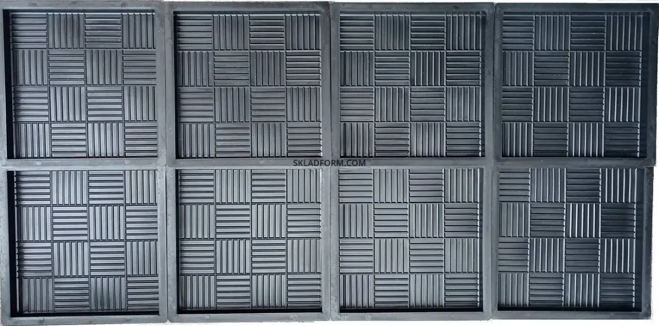 Формы для тротуарной плитки квадрат Шоколадка 30х30 см 5