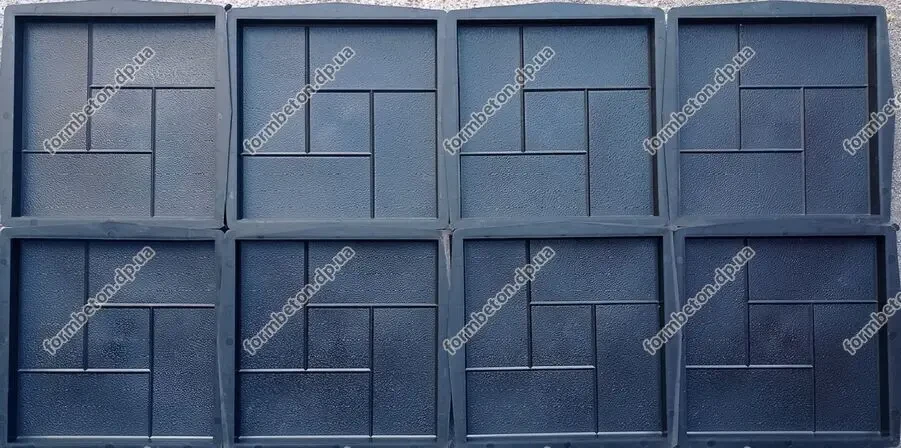 Формы для тротуарной плитки квадрат Кирпич 30х30 см 6