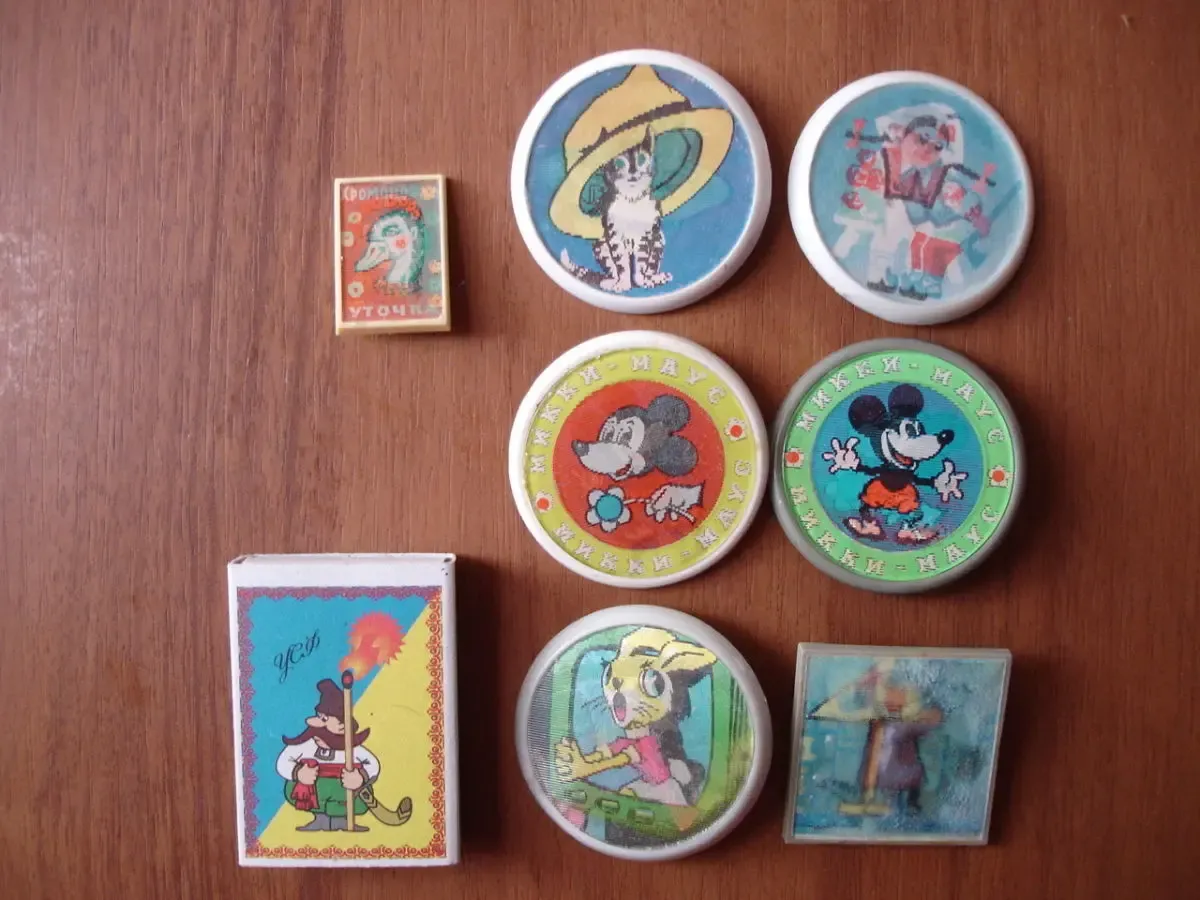 Значок на тематику мультфільмів, новий; часів срср; 15 шт. 3