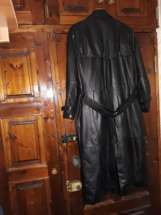 Мужское кожаное пальто/плащ фирмы Joint International; голландия 2