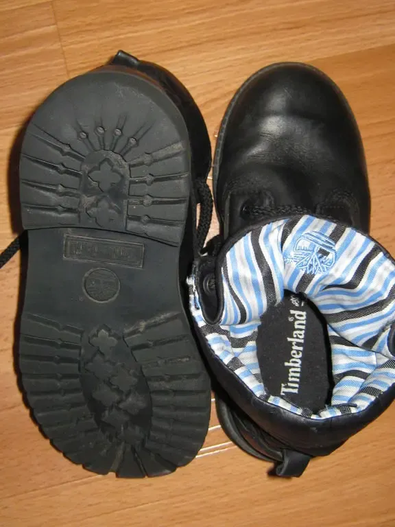 Фирменные кожаные ботинки Timberland, стелька 20 см 3
