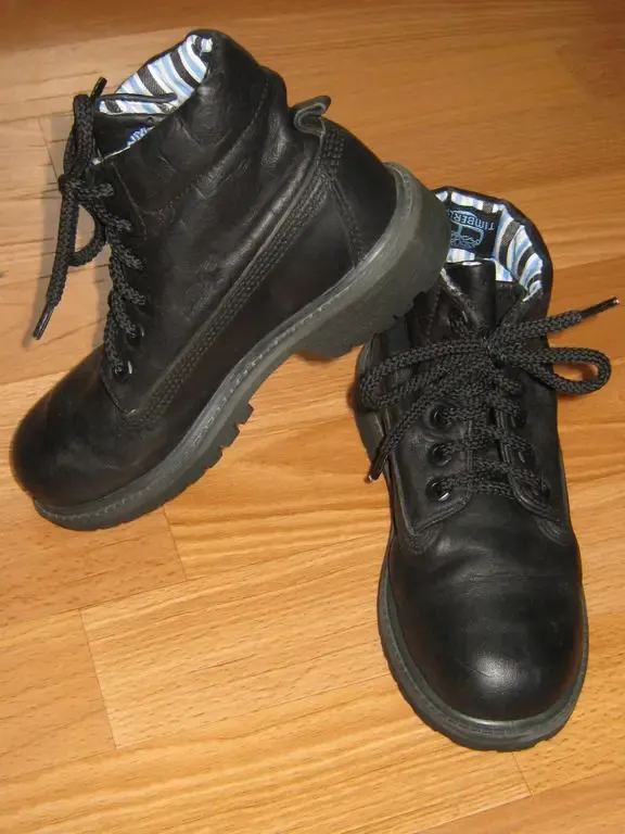 Фирменные кожаные ботинки Timberland, стелька 20 см 2