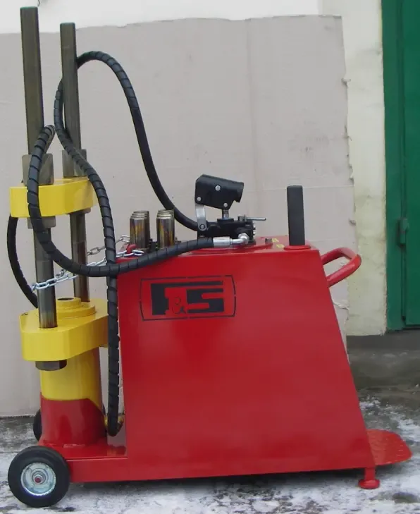 Шкворнедав подкатной ВШМ-50 со свободной рамой,усилие 50 т.