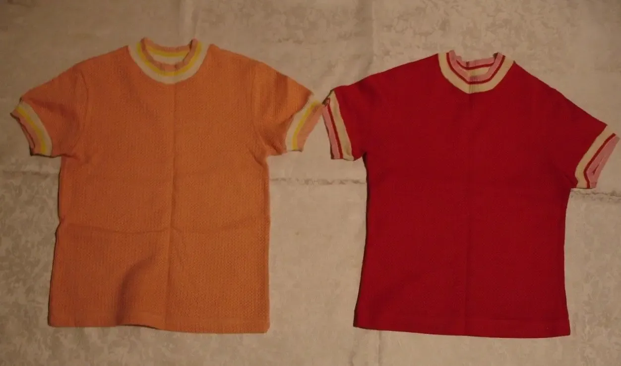 Блуза/блузка 36-38 р.; червона і рожева; короткий рукав; для дівчинки