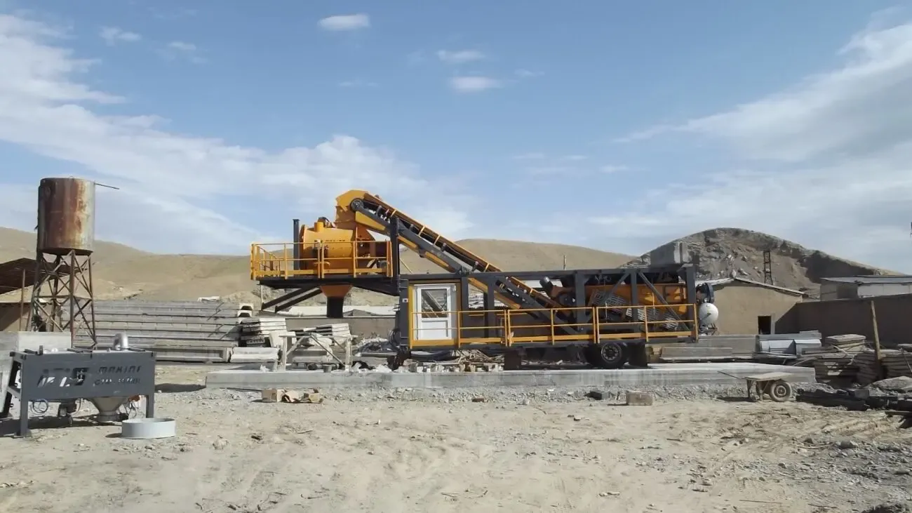 Мобильный мини бетонный завод Polygonmach Mobi 60 м3/час