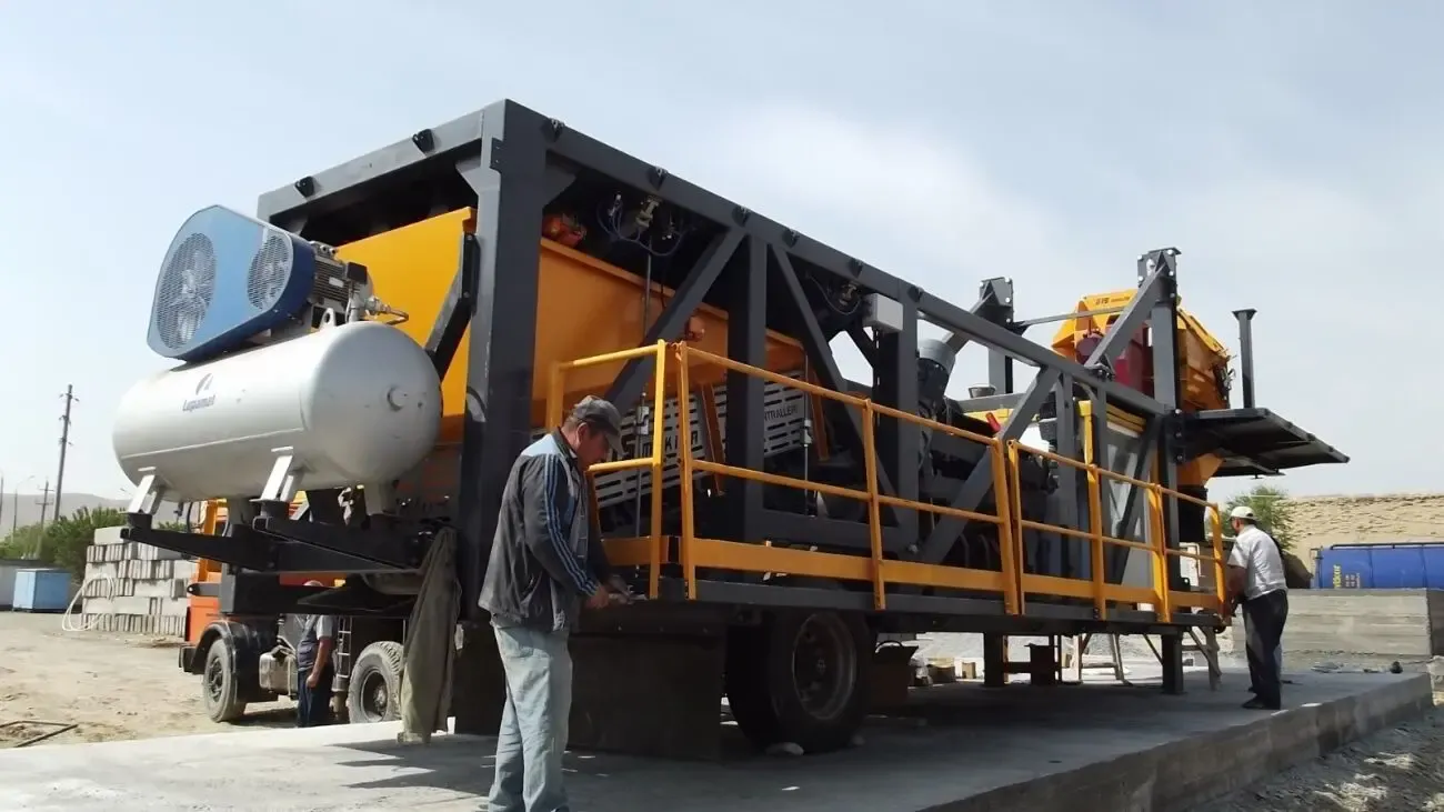 Мобильный мини бетонный завод Polygonmach Mobi 60 м3/час 3