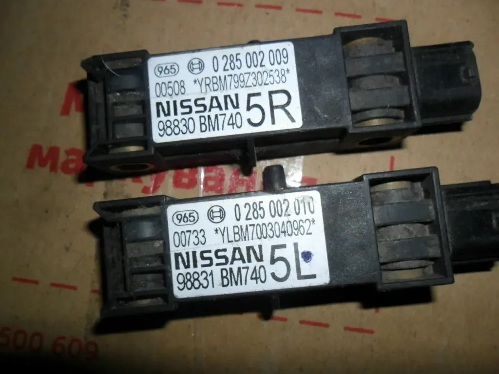 Датчик AIR BAG, датчик удара Nissan 98830 ВМ740, 98831 ВМ740, оригинал 2