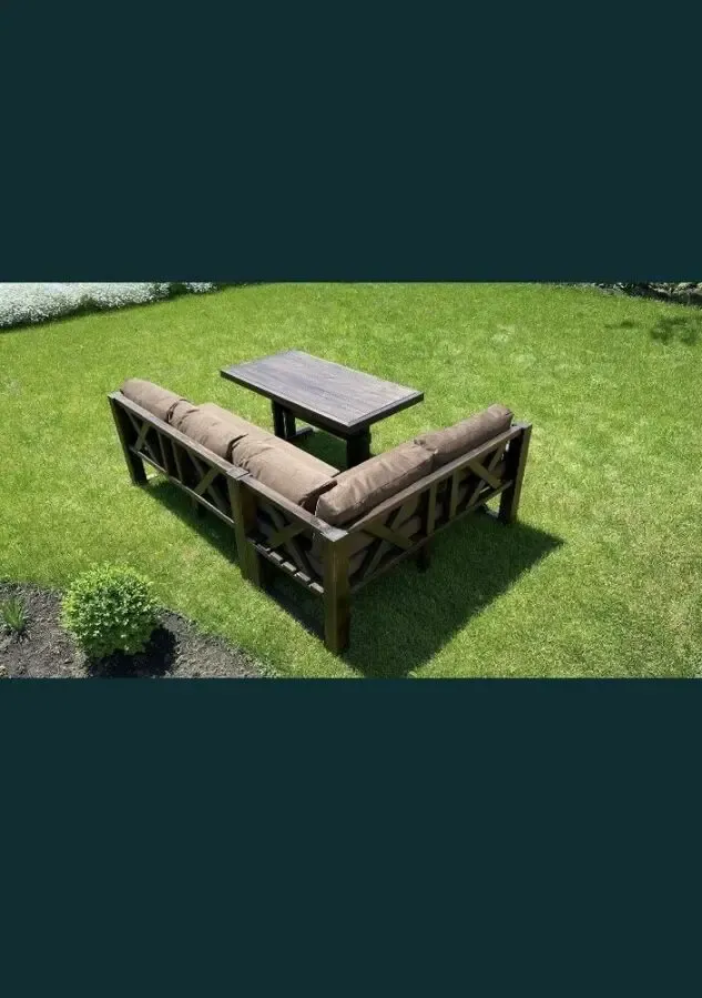 Комплект мебели для дачи. Садовый набор из дерева. Мебель на дачу. 6