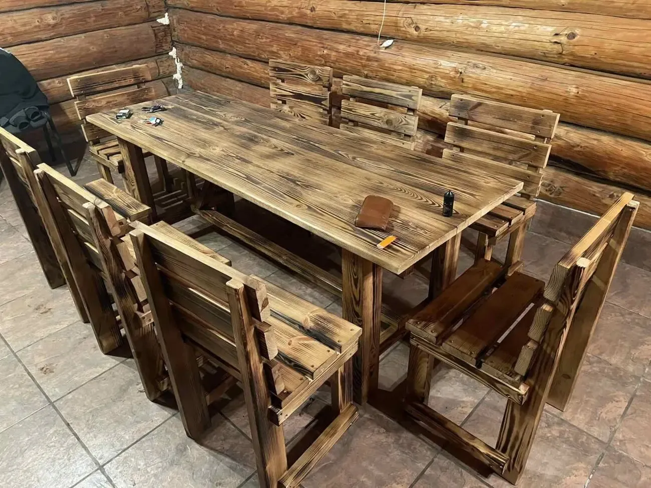 Комплект мебели для дачи. Садовый набор из дерева. Мебель на дачу. 7