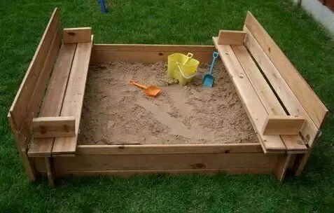 Детская песочница из дерева 6