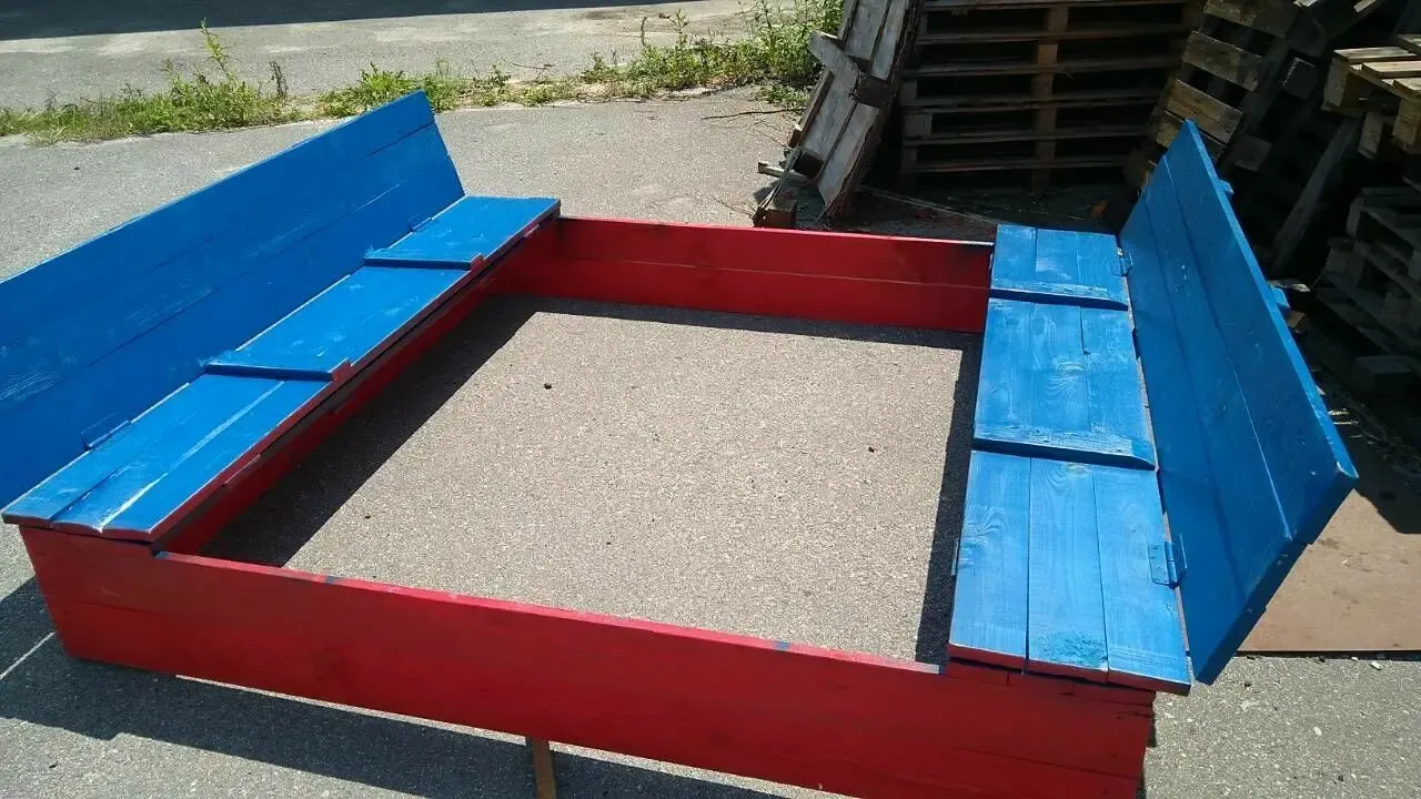 Деревянная песочница. Песочница трансформер 5