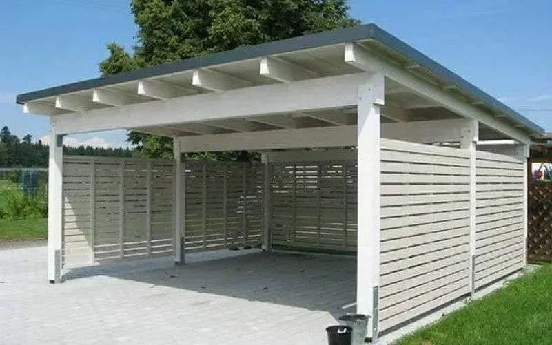 Навес для авто. Автомобильный навес.Деревянный навес для автомобилей 2