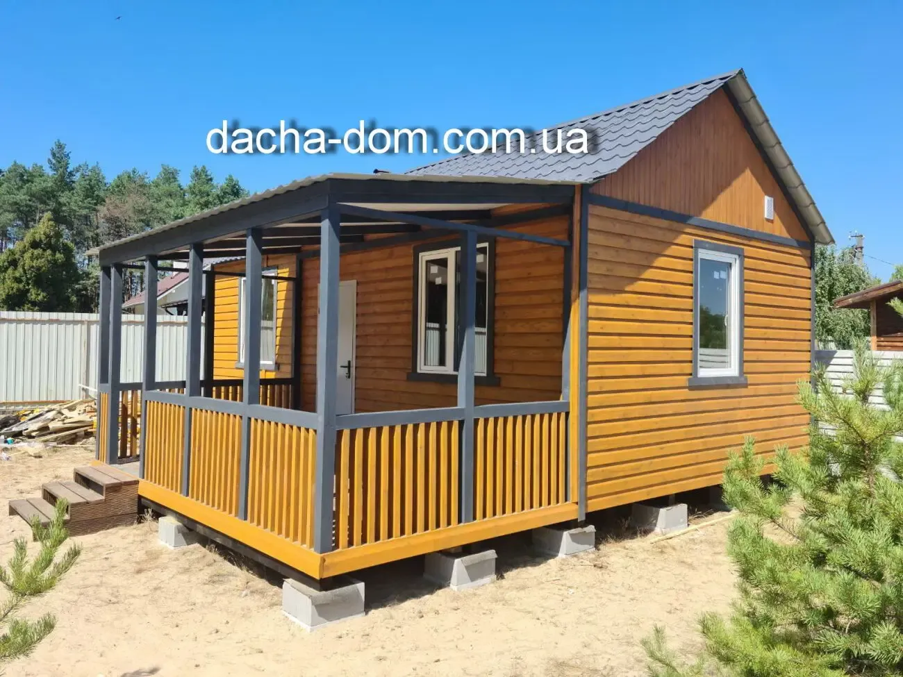 Дачный домик .Самый широкий выбор внешних деревянных отделок 7