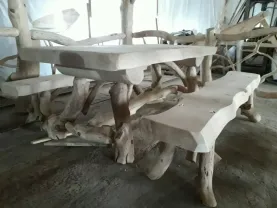 Стол и 2 лавки " Дикие"