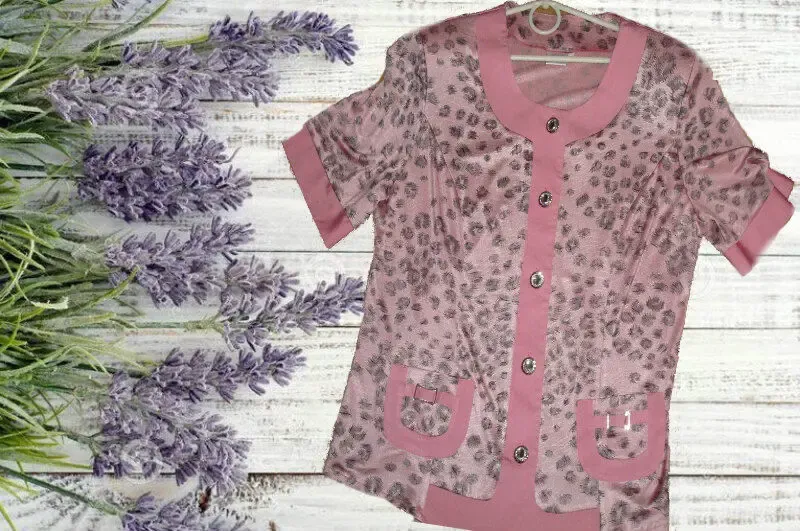 Modissa Элегантный блузон женский нежного пудровго цвета 2