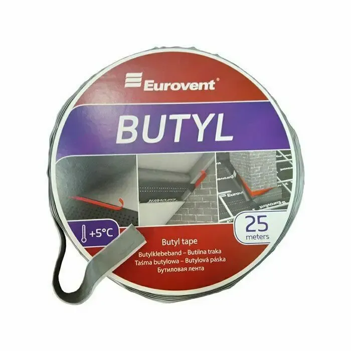 Двостороння стрічка Eurovent BUTYL (15мм × 25м) дла пароізоляції 6
