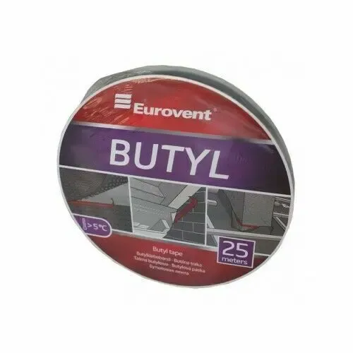 Двостороння стрічка Eurovent BUTYL (15мм × 25м) дла пароізоляції 4
