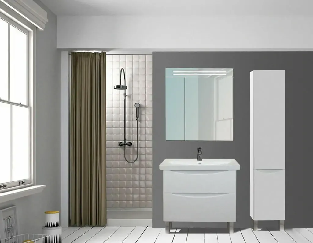 Зеркальный шкаф мойдодыр лагуна зш-60х80 3