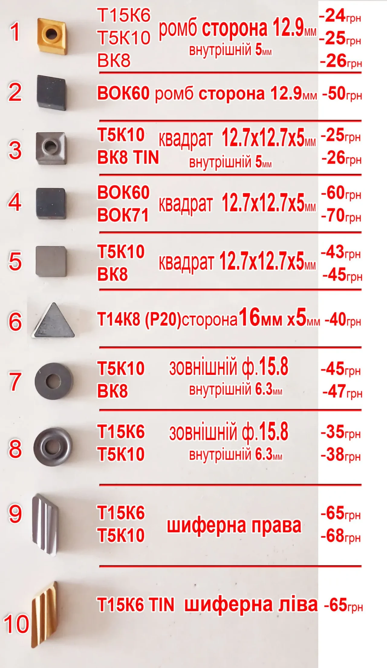 Продам пятигранку 10114-130612 Т5К10 2