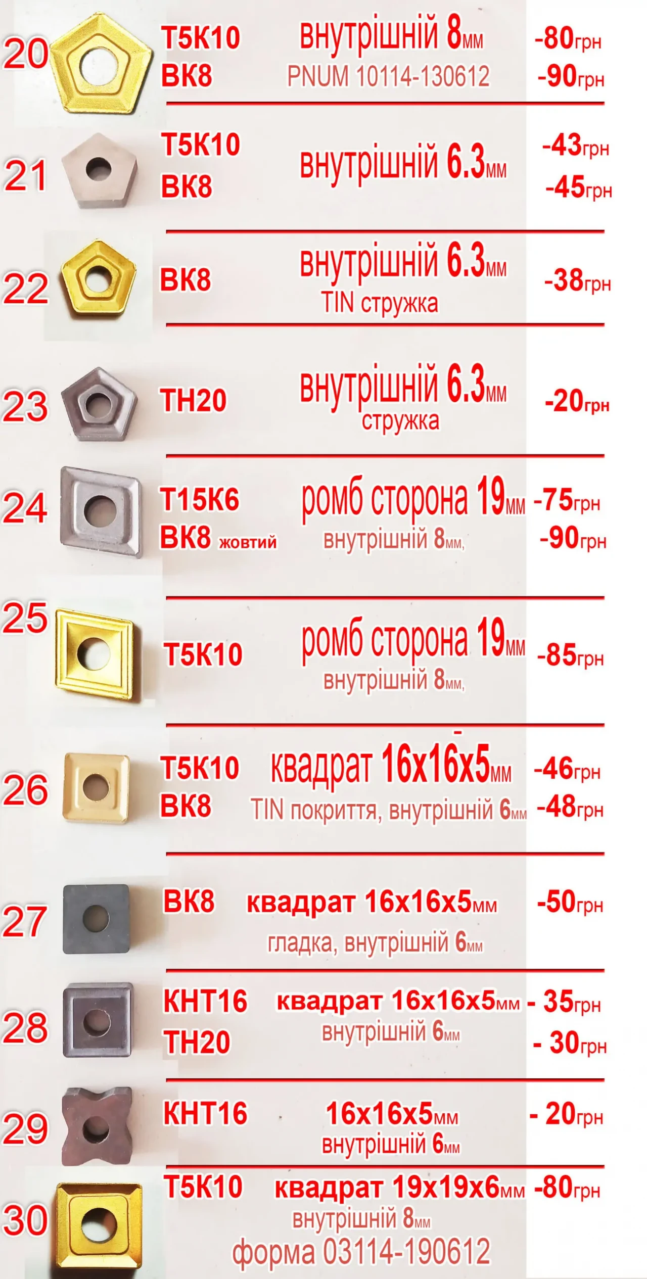 Продам пятигранку 10114-130612 Т5К10 4