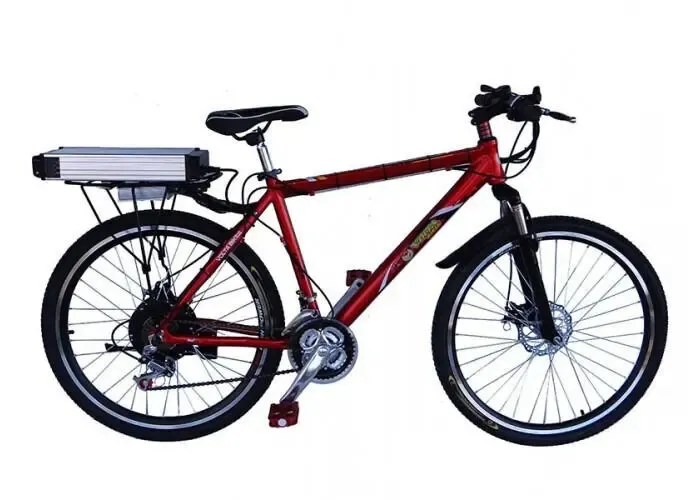 Складной электровелосипед, недорогая, бюджетная модель. 4