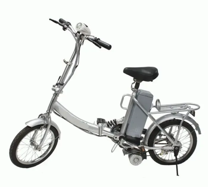 Складной электровелосипед, недорогая, бюджетная модель.