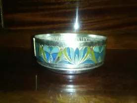 алюминиевая сахарница и конфетница,стеклянная вазочка.