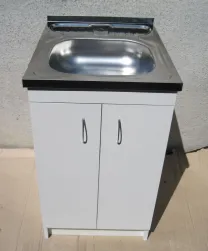 Мойка 50х50 с тумбой накладная для дачи