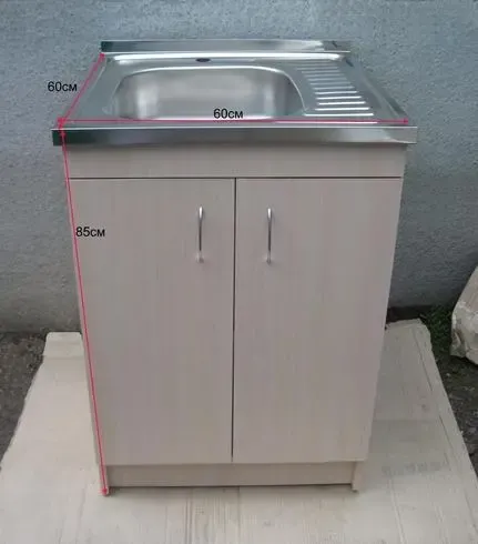 Мойка 60х60 с тумбой накладная глубокая